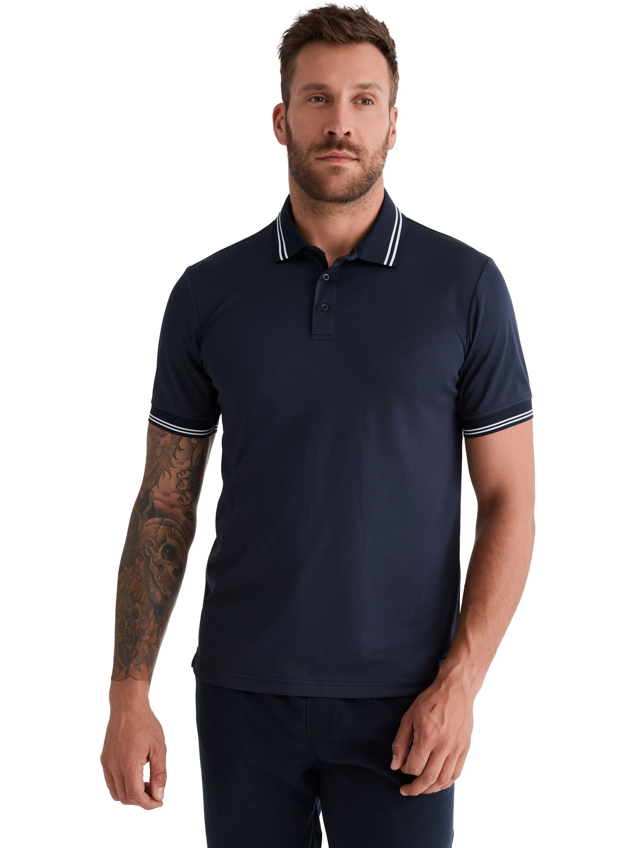 HERO by John Medoox 74101160004501 He-Poloshirt "Phil" Blau 928401 4501 1